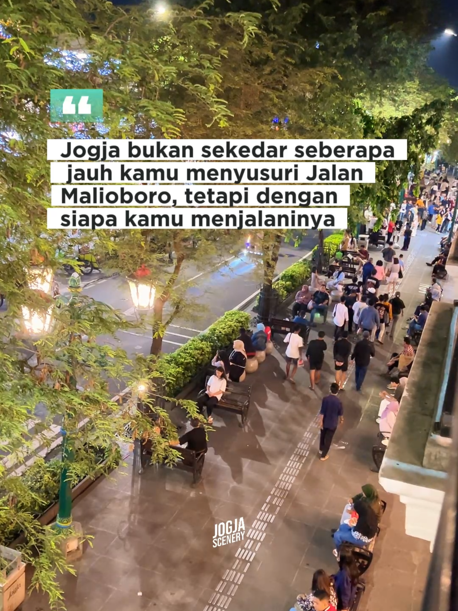 Jogja bukan sekedar seberapa jauh kamu menyusuri Jalan Malioboro, tetapi dengan siapa kamu menjalaninya #jogjascenery #jogja #jogja24jam #jogjaistimewa #infojogja