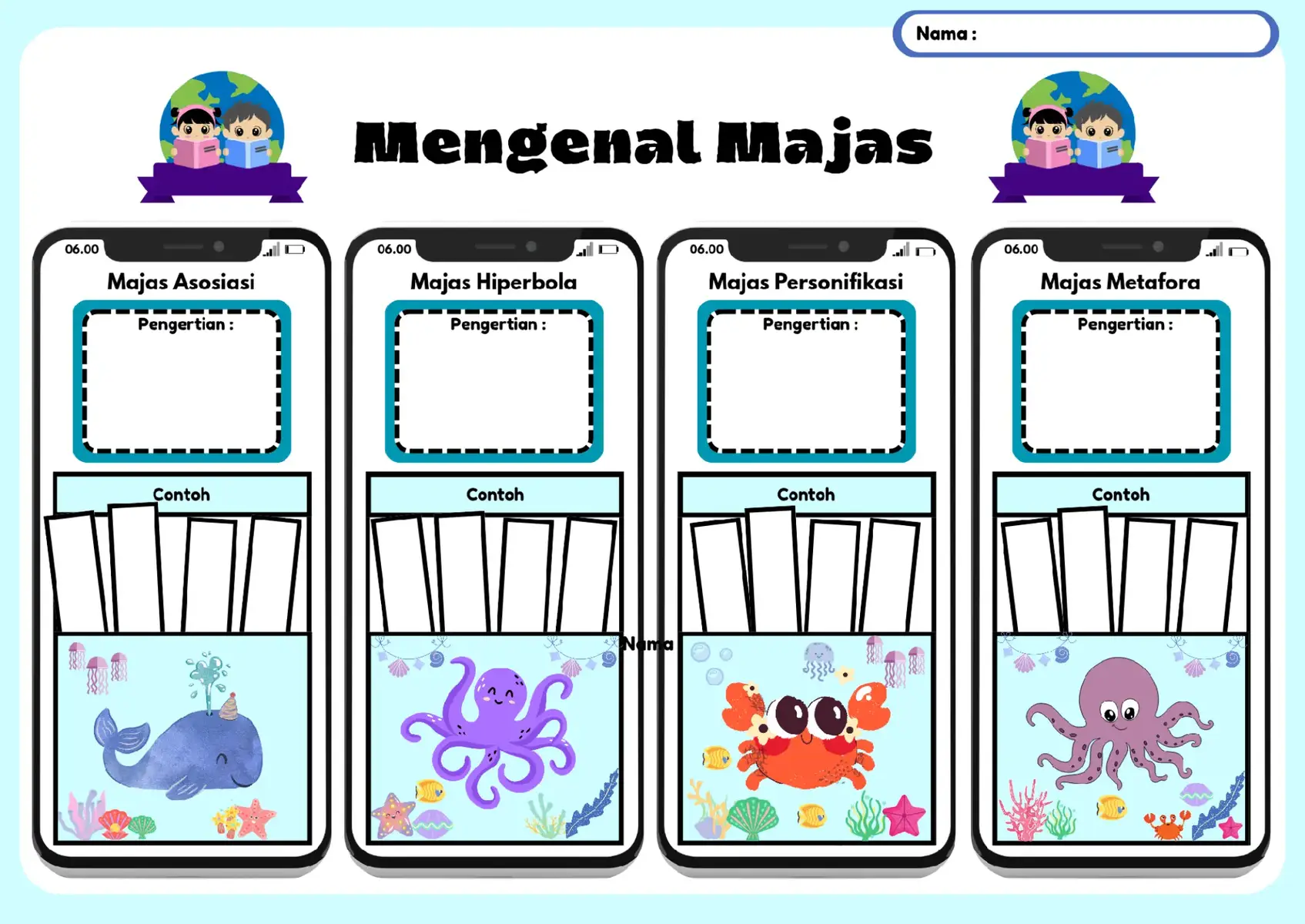 ✨ LKPD ini berisi pengenalan empat majas, yaitu hiperbola, personifikasi, metafora, dan asosiasi 🫧 Siswa belajar memahami pengertian dari masing-masing majas serta contohnya dan berlatih untuk mengelompokkan kalimat sesuai dengan jenis majasnya #bahasaindonesia  #kelas6  #majas  #gurumuda  #lkpdbahasaindonesia 