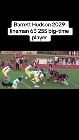 Barrett Hudson 2029 lineman gets his first start
