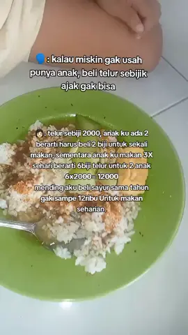 mampunya cuma beli sayur gak apa ya nak, yang penting makan.