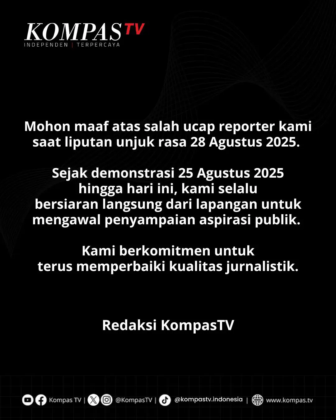 Kami memohon maaf dan berkomitmen untuk terus memperbaiki kualitas jurnalistik 🙏 