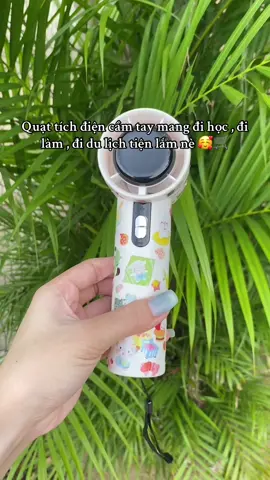 Quạt tích điện cầm tay mini #review #xh #sansaletiktok #quattichdiencamtay #quattichdien5000mah 