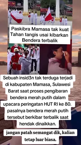 saat pengibaran bendera merah putih terbalik mamasan saat bersedih.  #viral #hutrike80 