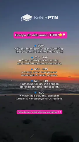 Inget yaa, semua tergantung jurusan & kampus tujuan kamu😉‼️ Follow akun ini untuk informasi selanjutnya‼️ #karirptn #snbt #utbk #snbt2026 #ptn 