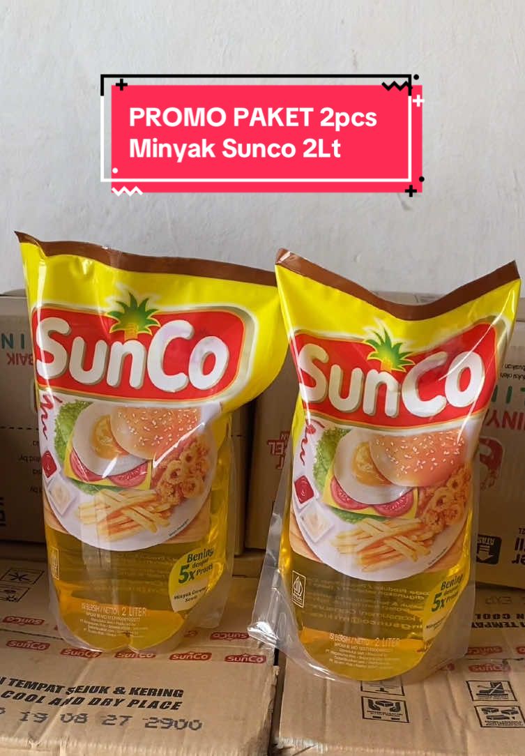 PAKET MURAH 2 pcs, Belanja sekali, puas berkali-kali! Minyak Sunco 2L paket 2 pcs, harga bersahabat. Minyak sehat pilihan keluarga!  Jangan Lupa di co sekarang dikeranjang kuning✅ #promosunco2lt #promominyakgoreng #suncominyakgoreng2litter #sunco2lt 