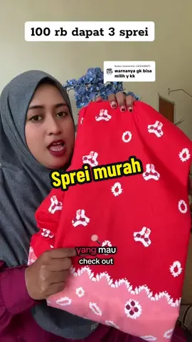 Membalas @LIEZAWATI sprei murah 100rb dapat 3 #sprei #spreimurah #promoguncang99 
