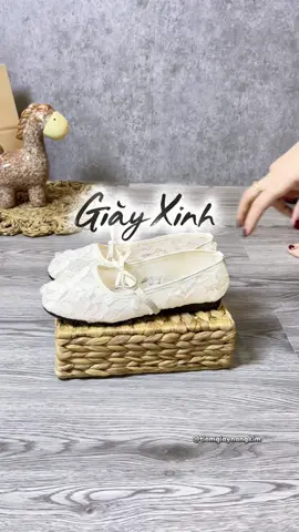 Giày xinh phối ren #tiemgiaynangkim #giaynu #giày #depnu #giaybet 