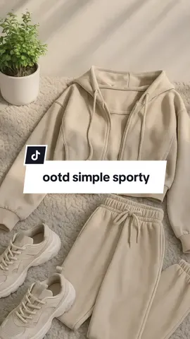 Rekomendasi oneset sporty wanita simple #dailyoutfits #outfitwanita 