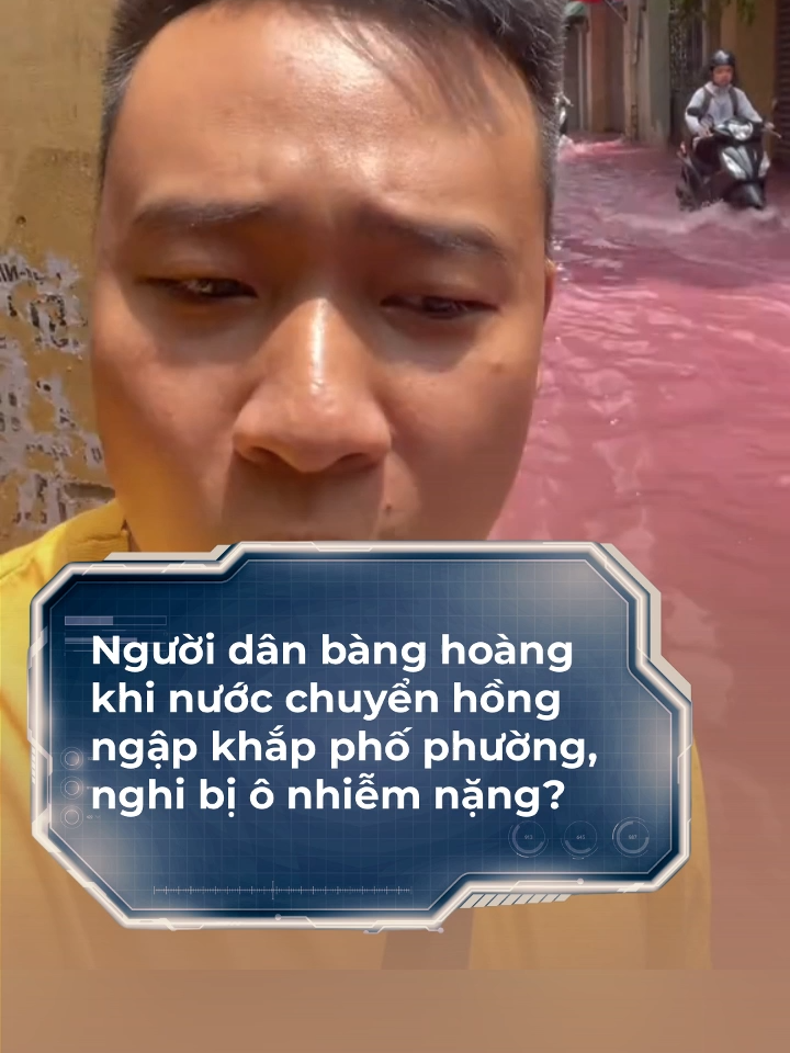 Người dân bàng hoàng khi nước chuyển sang màu hồng ngập khắp phố phường, nghi bị ô nhiễm nặng? #saudrama #drama #tiktoknews #tiktokgiaitri #nuocchuyenmauhong #onhiemnguonnuoc