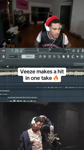 Veeze makes a hit in one take 🔥 #fyp #trending #viral #plaqueboymax #veeze 