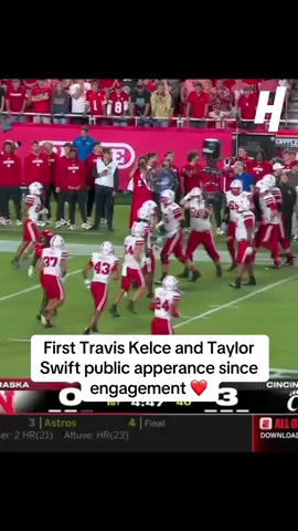 Travis Kelce and Taylor Swift at the Nebraska-Cincinnati game. ❤️ #taylorswift #cfb #football #traviskelce #popculture 