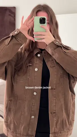 brown denim jacket #brown #denimjacket #jeanjacket #browndenimjacket 