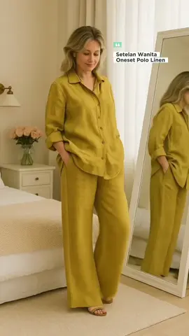 Setelan Wahitta Oneset Polo Linen #setelanwanita  #pakaianwanita  #linen  #bajuwanita  #celana wanita