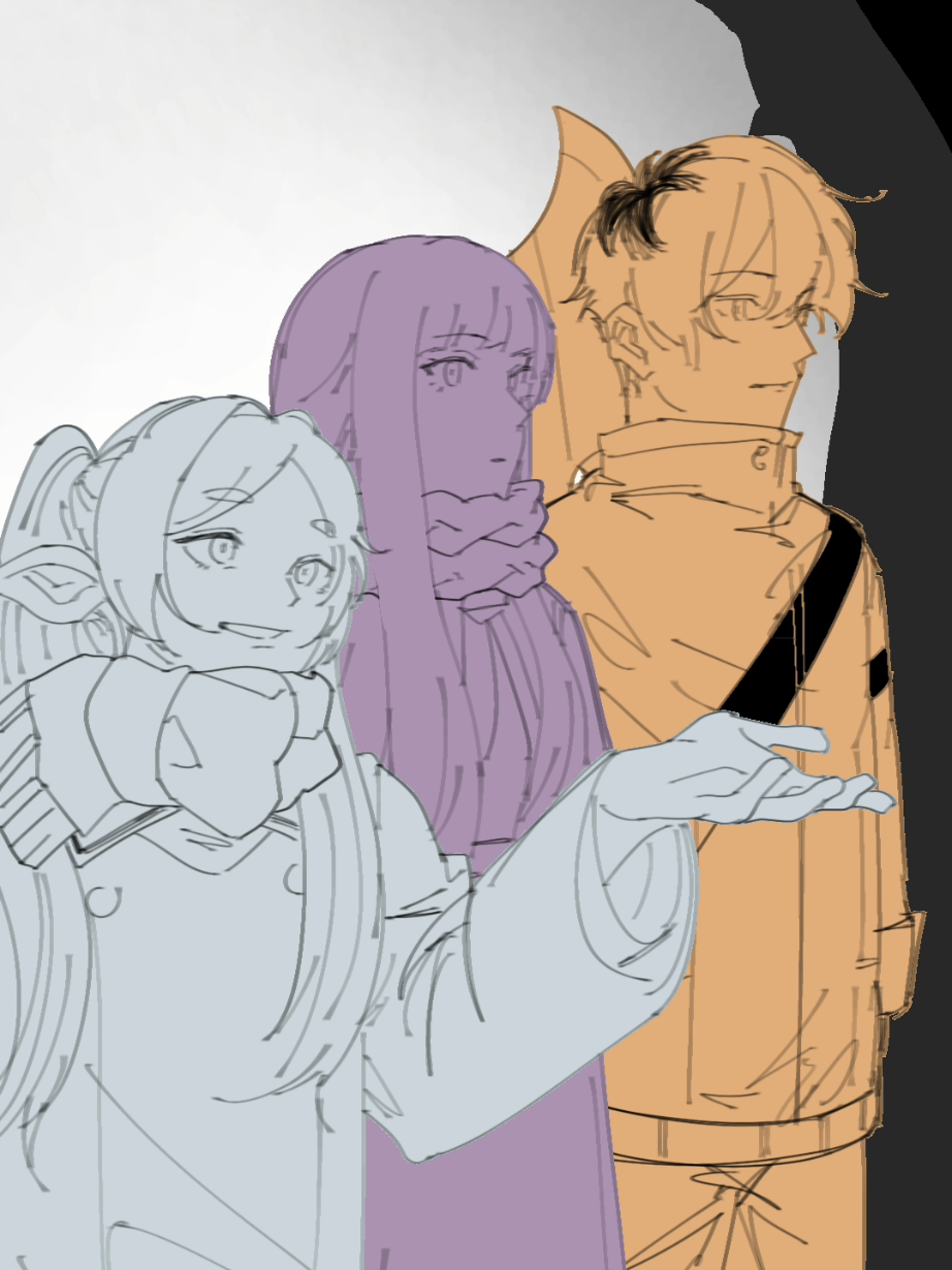 gonna see these 3 again in a few months #frieren #frierenbeyondjourneysend #stark #fern #arttok 