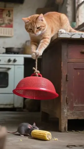 🔥Cat and Mouse Wars!! #cat #orangecat #catsbehavior #cutepet #funny 