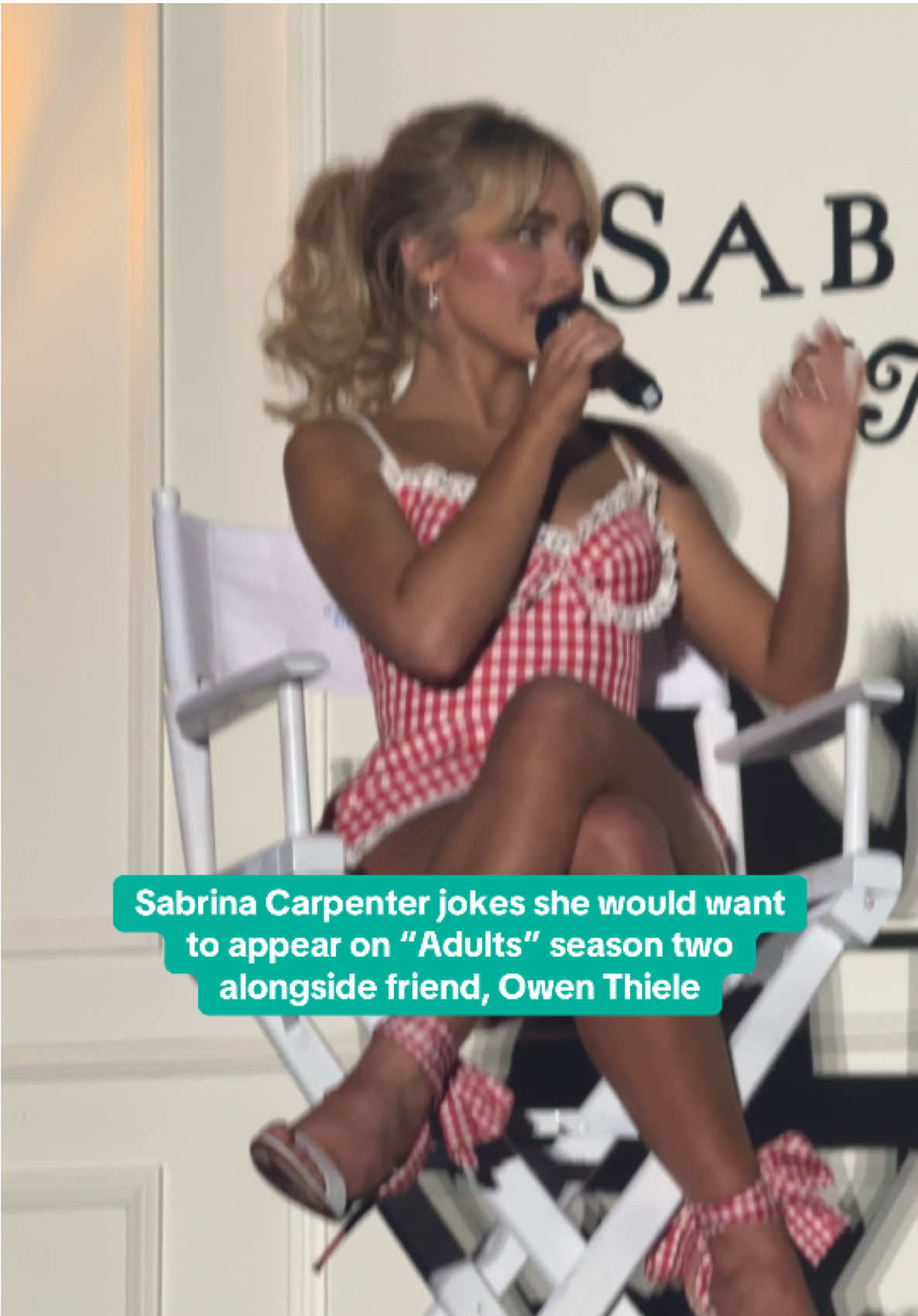Don’t mind my laugh lol @Sabrina Carpenter @owen thiele @Spotify #sabrinacarpenter #owenthiele #mansbestfreind #adults #tears 