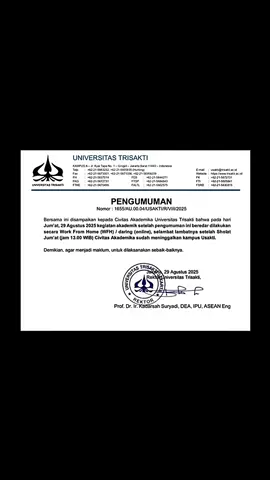 Pengumuman  #sahabattrisakti #usakti #trisakti #koleksiwahyu
