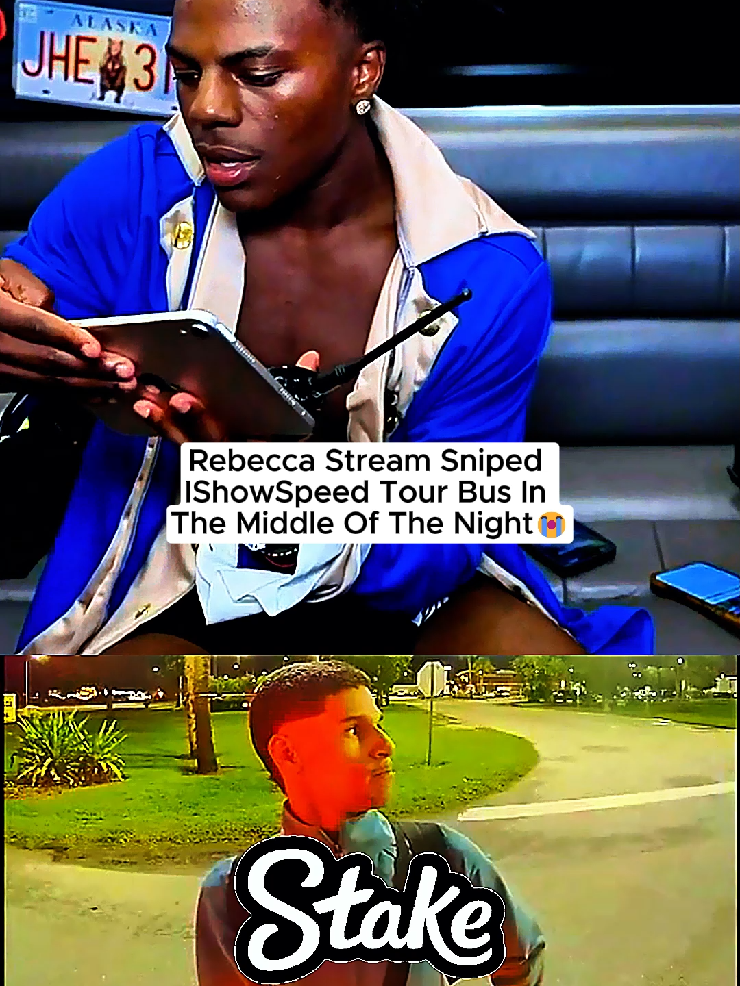 Rebecca Stream Sniped IShowSpeed Tour Bus In The Middle Of The Night😭#ishowspeed #fyp #viral