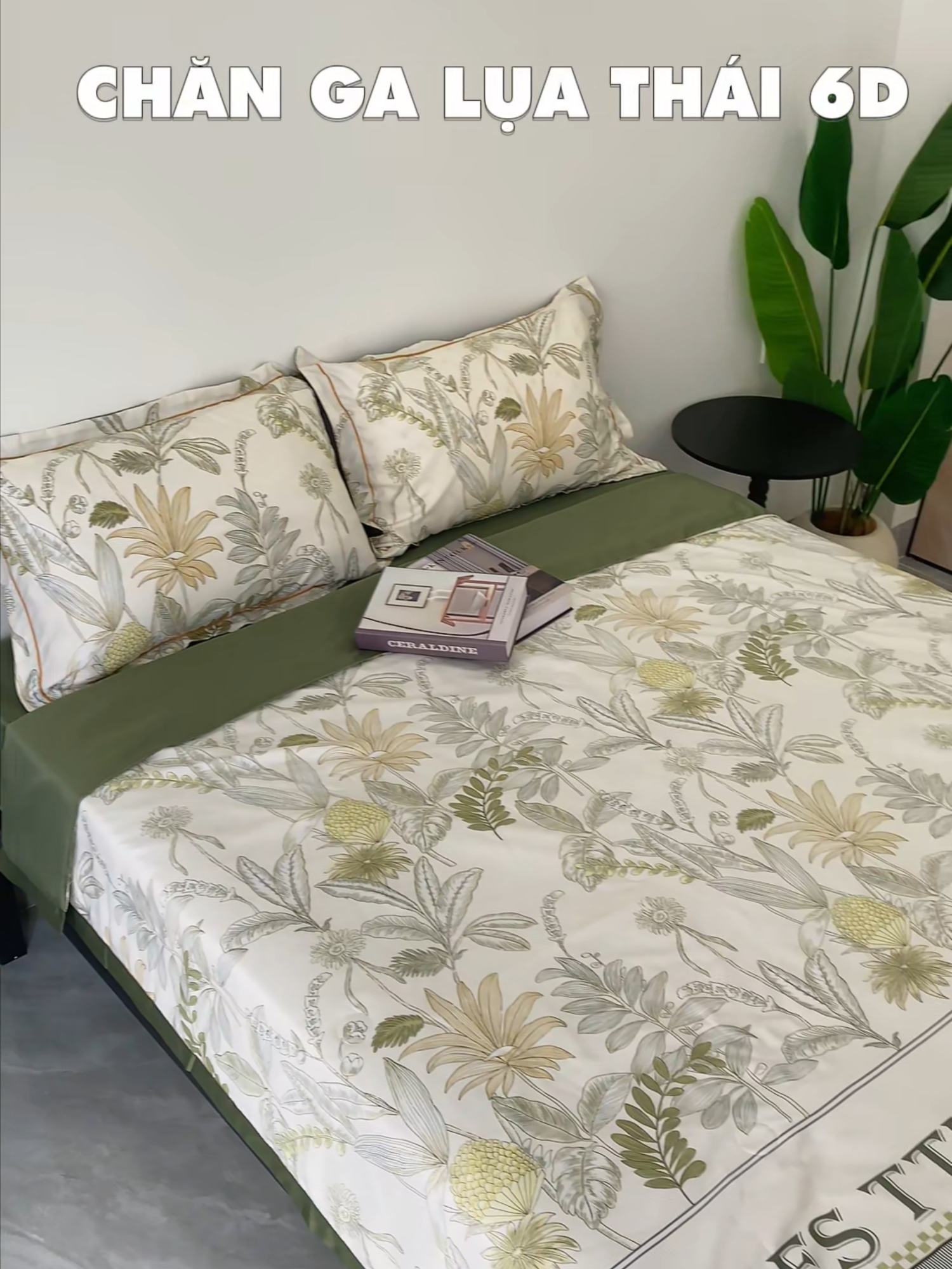 Bộ chăn ga lụa này mà chưa tới 300k thì là đắt hay rẻ? Tặng thêm vỏ gối ôm nữa 5 món!! #8housbedding #combo4mon #changaluathai #luathai6d