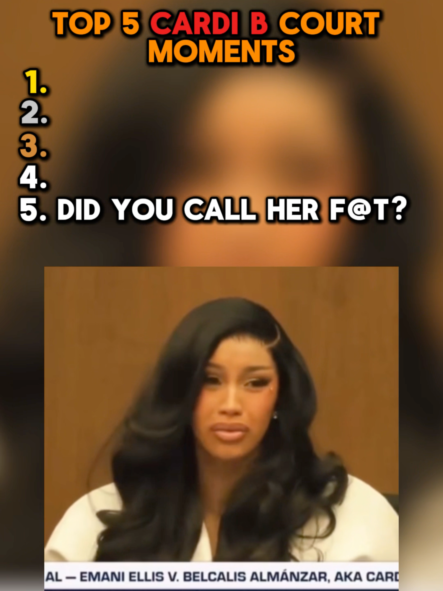 Funniest Cardi B Court Moments😭😭 #cardib #cardi #court #trial #funnymoments #foryou #viral #fyp #top5 #therankroom #foryoupage❤️❤️ #cardibmemes