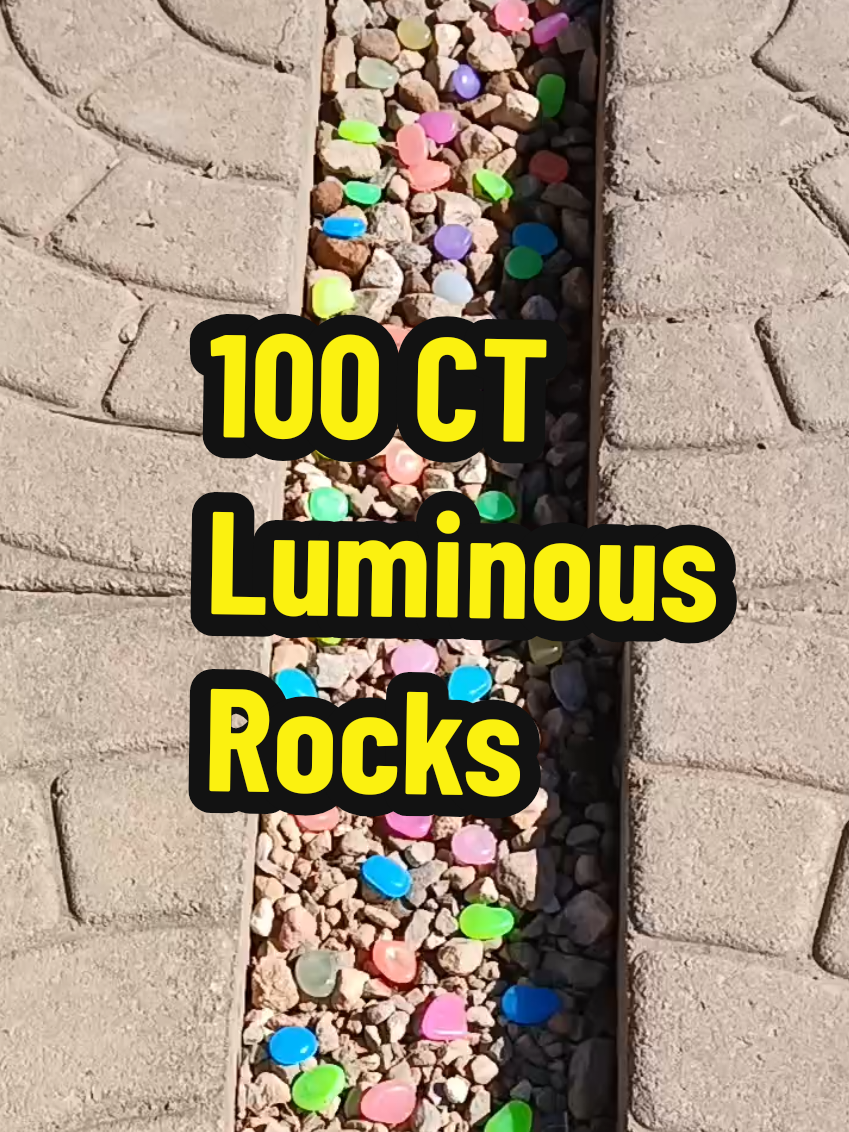 Love Them!!! 
The longer the exposure to light, the longer they glow in the dark! Add outside to landscape or maybe an aquarium! Click the link to help me sell my first product. 🫶🏻 #luminous #glowinthedark #rocks #brightestrocklights #luminousdecor 