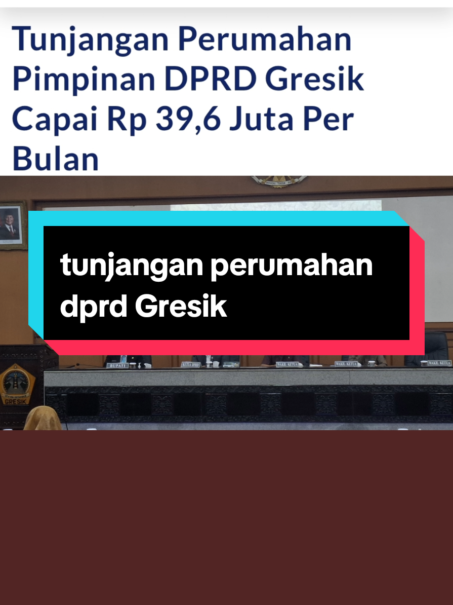 Kenaikan gaji para anggota DPRD Kabupaten Gresik, Jawa Timur, menjadi sorotan, pasalnya kerap absen saat mengikuti rapat paripurna. Selain gaji dan tunjangan, sebanyak 50 anggota DPRD Gresik periode 2024-2029 ini juga mendapat kenaikan tunjangan perumahan.  Tertuang dalam Peraturan Bupati (Perbup) Gresik nomor 5 tahun 2025 tentang perubahan atas perubahan kedua atas Perbup nomor 21 tahun 2017 tentang peraturan pelaksanaan peraturan daerah Kabupaten Gresik nomor 7 tahun 2017 tentang hak keuangan dan administratif pimpinan dan anggota DPRD. Aturan tersebut menyatakan jabatan pimpinan DPRD Gresik mendapat nominal anggaran tunjangan perumahan terbesar per bulannya. Adapun tunjangan perumahan ketua DPRD sebesar Rp 39,6 juta per bulan, wakil ketua DPRD sebesar Rp 28,1 per bulan, dan anggota DPRD sebesar Rp 18,8 per bulan. Total anggaran tunjangan perumahan anggota DPRD Gresik kini mencapai Rp 12,3 miliar. Meningkat sebesar Rp 1,6 miliar dari belanja tunjangan perumahan sebesar Rp 10,6 miliar pada tahun sebelumnya.  Ketua DPRD Gresik Muhammad Syahrul Munir, menerangkan nilai tunjangan perumahan itu sudah sesuai ketentuan aturan. Menurut dia, gaji dan tunjangan serta tunjangan perumahan dianggarkan terpisah sama dengan aturan daerah-daerah lainnya.  