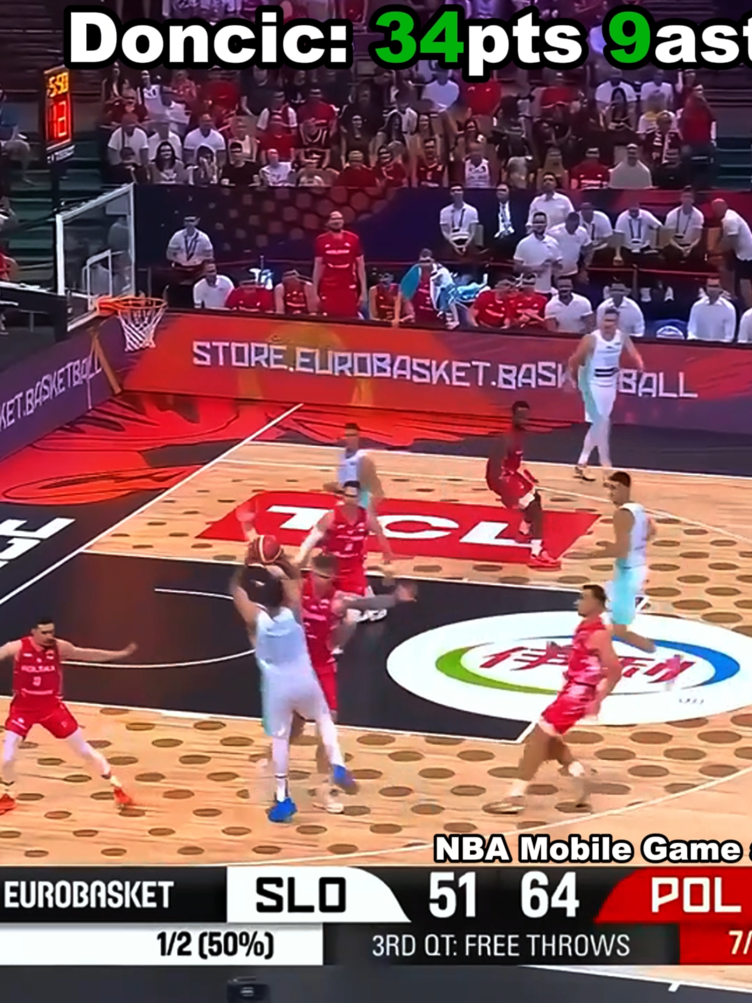 Luka Doncic is back against Poland! Newest Mobile Basketball Game Dunk City Dynasty.@dunkcitydynastyglobal Lebron Curry KD SGA Wade Jokic Giannis NBA Stars are here #DCDCreation #DunkCityDynasty #dcd #fyp #foryou