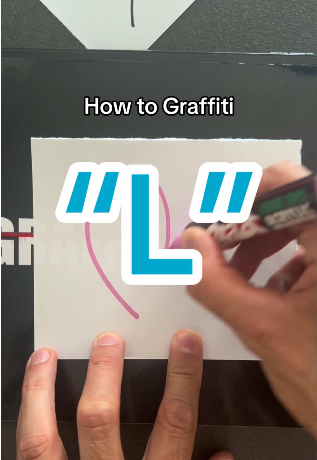 How to “L” with #haltcolors #graffitiart #graffiti #markers #graffitialphabet #graffititutorial 