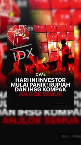 Hari ini IHSG dan Rupiah kompak anjlok! Terpantau IHSG turun hingga lebih dari -2% dan rupiah menyentuh angka Rp16.507 #foreducation⚠️ #allfake⚠️ #cryptowave #1312 #gabrielrey 