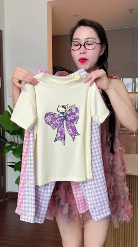 Sét Bộ Quần Áo Kẻ Xuông  Bé Gái