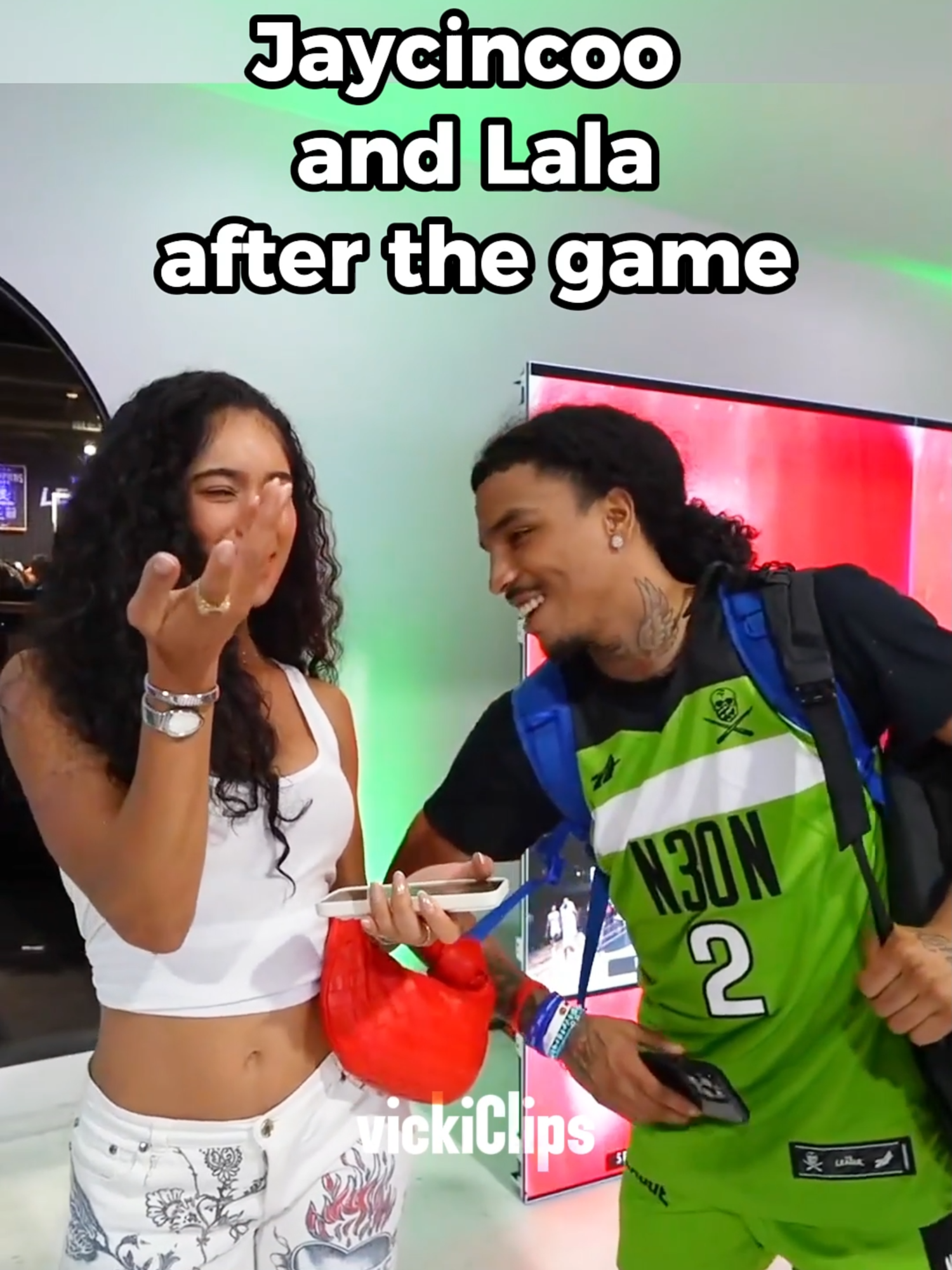 Jaycincoo  and Lala after the game #jaycinco #lalabaptiste @lalatheislandgal @jaycincoo