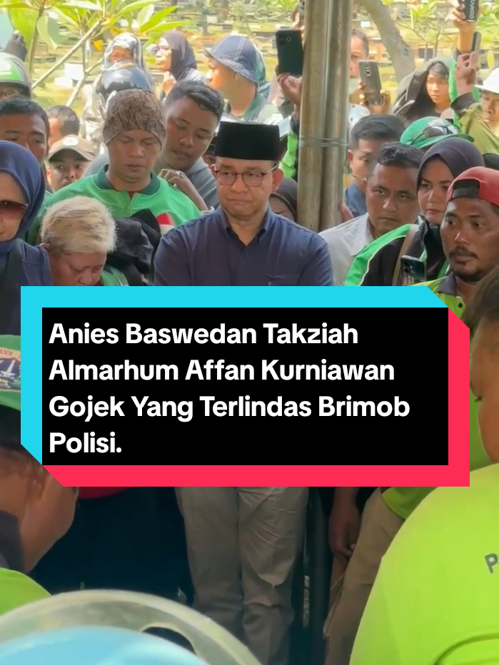 Anies Baswedan Takziah Affan Kurniawan Gojek (Ojek Online) yang dilindas Brimob Polisi. #aniesbaswedan #fyppppppppppppppppppppppp #viralvideos #viraltiktok #gojek 