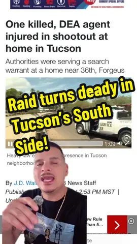 South Side shooting involving DEA agents and a Gang Taskforce in Tucson Arizona leaves one man dead and a Agent injured on the cities South Side #tucson #news #truecrime #crimetok #yaboyjnutty 
