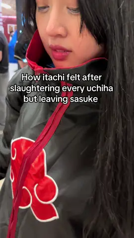 He fled the village in cute cuntiness @mitchiecosplay  😭😭 #itachicosplay #itachi #itachiuchiha #naruto #cosplay 