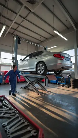 That’s what you get when the rookie’s on the job. He was trusted with a luxury car on the lift… and completely blew it. The car crashed down hard — textbook fail. And the guy? Bolted on the spot. The customer’s reaction will be priceless. #crash #ai #news #wow #fail            
