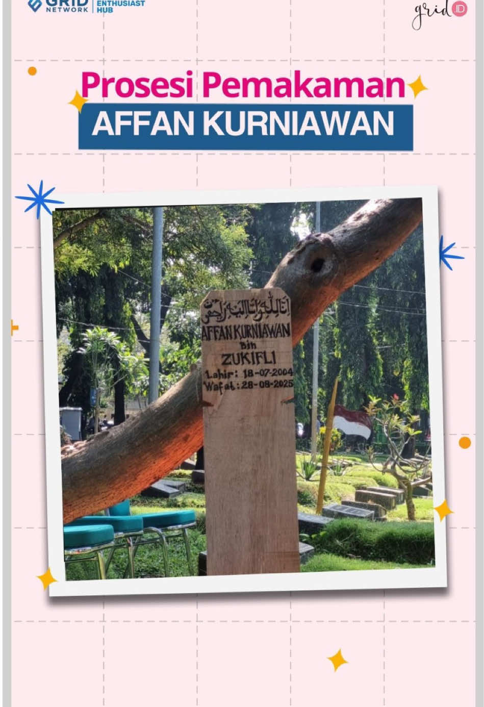 Beberapa public figure terlihat hadir melepas kepergian Affan Kurniawan. Mulai dari Rieke Diah Pitaloka, Anies Baswedan, hingga Ria Ricis. #GridID 