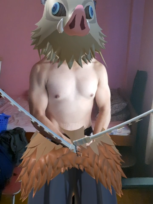 Inosuke ! joining the trend with my mid physique 😆 #insosuke #trend #fyp 