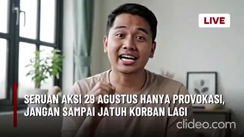 Kami sampaikan permintaan maaf atas situasi yang mungkin terjadi, yuk tahan diri dan jangan mudah terprovokasi Seruan Aksi 29 Agustus 2025 