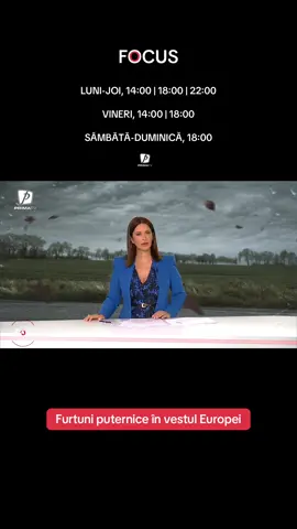 După un val de caniculă și incendii de vegetație, vestul Europei a fost lovit de puternice furtuni care au provocat inundații și imense pagube materiale. Meteorologii avertizează că vremea rea va continua. #primatv #focusprimatv