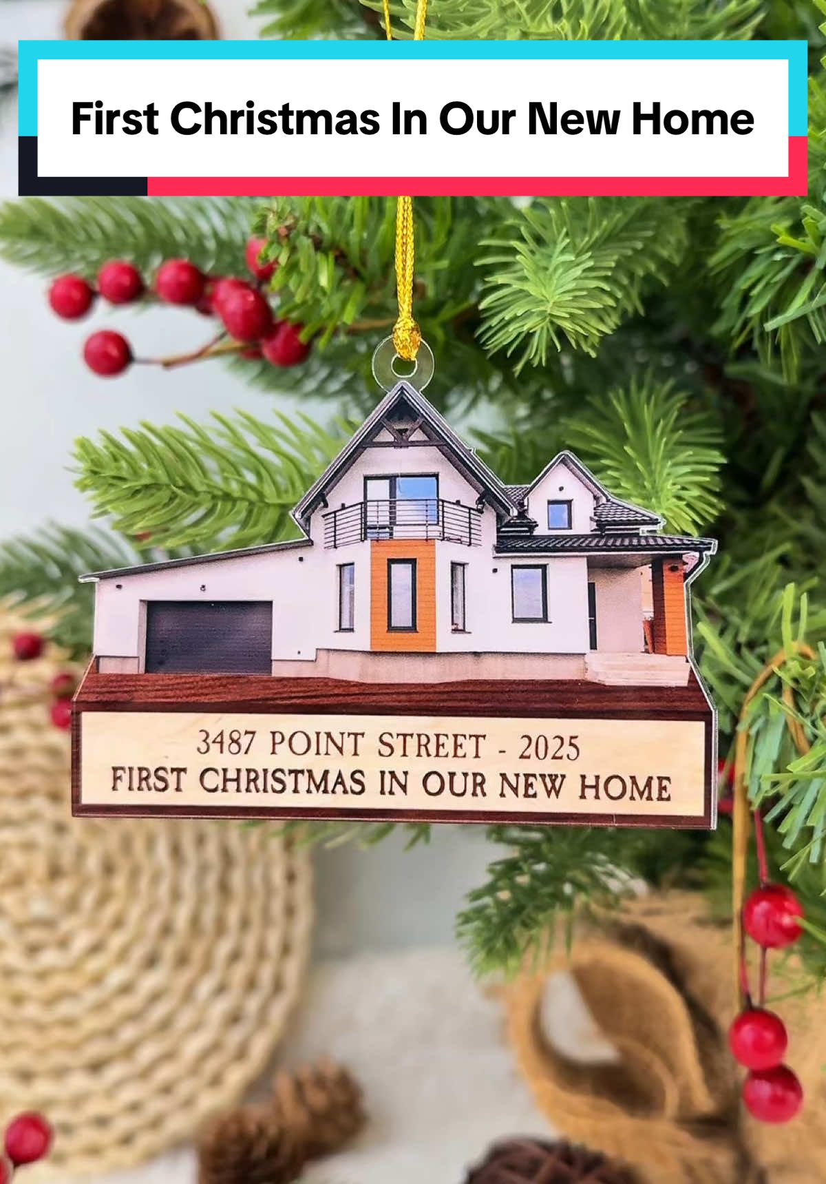 From unpacking boxes to hanging ornaments, mark the milestone 🎁🎄 #macorner #ornament #newhome #firstchristmas