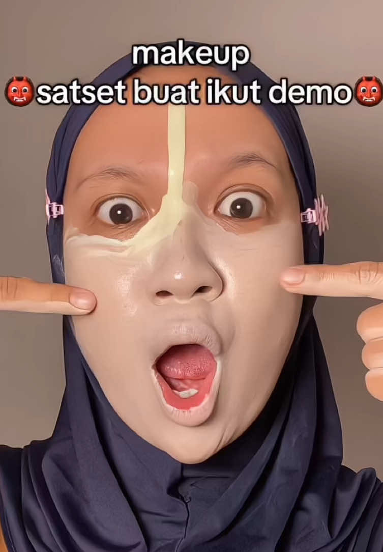bawa pasukan sound horeg 👹🫵🏻 #acnebestie #correctingsunscreenacway #fyp #makeup 