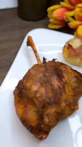 Aripi de porc la cuptor alături de cartofi umpluți ❣️#deliciousfood #viralvideos #yummyfood #foodies #retetede30sec 