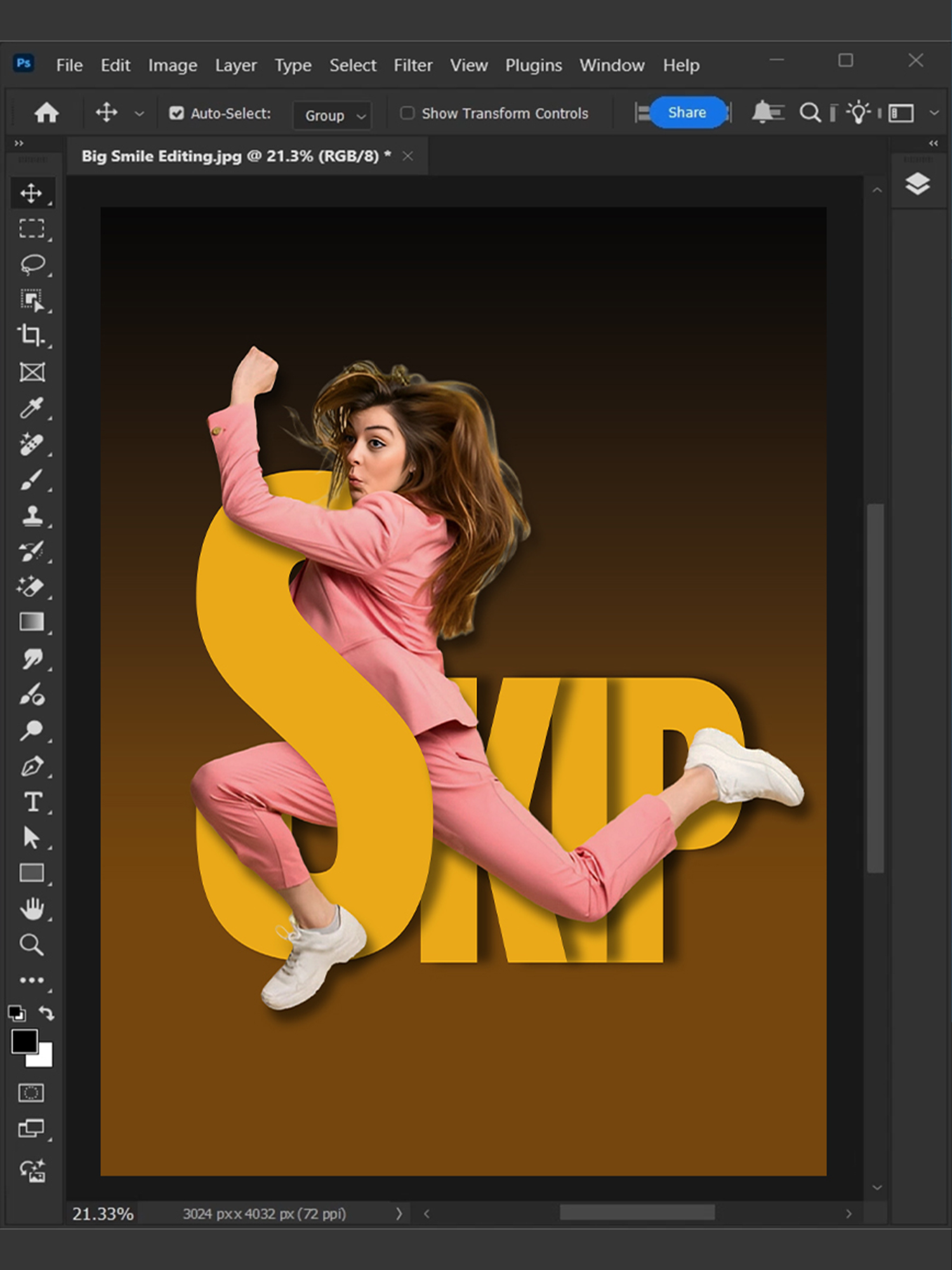 Adobe photoshop tips to combine text and image #bigsmileediting #photoshop #tutorials #photoshoptutorial #adobephotoshop
