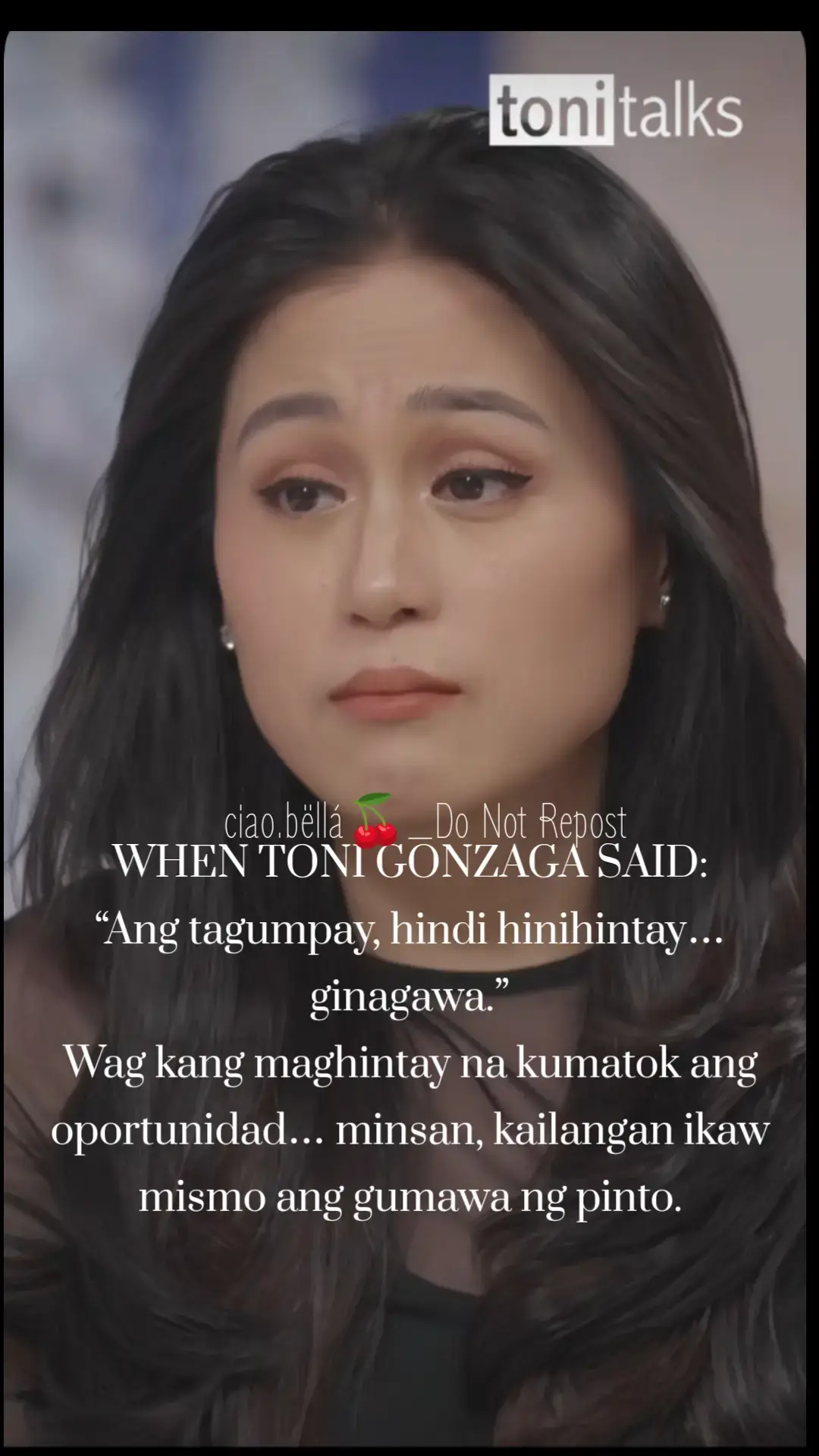 📍POV:“Opportunities don’t always knock. Sometimes, you build the door.” 👉Minsan hinihintay natin na may kumatok sa pintuan natin—isang oportunidad, isang tao, isang milagro.  👉Pero paano kung wala talagang kumatok? Paano kung walang dumating? 👉Naisip ko, baka mali ang paghihintay. Baka hindi talaga darating ang inaantay, kasi tayo mismo ang dapat gumawa ng paraan. 👉 Doon ko narealize ang bigat ng sinabi ni Toni Gonzaga: “Create your own door. Create opportunities.”💯 👉Maraming beses na rin akong nagduda sa sarili ko. 👉 “Wala naman akong koneksyon… wala akong kakilala… baka hindi ako sapat.”  👉Pero kung lagi kong hahayaang hadlangan ako ng mga dahilan na ‘yan, kailan pa ako magsisimula? 👉Ngayon alam ko na, hindi kailangan maging perfect ang resources, hindi kailangan kompleto lahat bago ka kumilos.  👉Minsan kailangan mo lang magsimula kahit maliit, kahit simpleng hakbang lang.  👉Kasi bawat hakbang, yan ang pinto na binubuo mo para sa sarili mo. 👉Ang dami kasing naghihintay na ma-validate muna bago umaksyon.  👉Pero paano kung validation never comes? 👉 Paano kung lahat naghihintay lang din? Baka ang hinihintay natin… tayo mismo. ---- ✨ Realization:  👉Ang pintuan ng opportunity, minsan hindi binubuksan ng iba para sa atin.  👉Tayo ang gagawa, tayo ang bubuo, tayo ang magpapasya na humakbang. ---- ✨ Moral Lesson:  👉Huwag kang matakot gumawa ng sariling landas. 👉Hindi mo kailangang hintayin na may magbigay ng permit para mangarap.  👉Ang permit, ikaw mismo ang gumagawa. 🩷At kung dumating man ang panahon na may taong kumatok sa pintuang ginawa mo, mas masarap sa pakiramdam.  🩷Kasi alam mong hindi iyon basta binigay—pinaghirapan mo, nilikha mo, at pinili mong buksan. ccto/cto  #opportunity #huwag #blessings #opportunities #create #sometimes #goal #hindi #ikaw #tonitalks #tonigonzaga #deepthoughts #deeplines #hopecore #quotes #annecurtis #sammilby #catrionagray #andieigenmann #screenshot #fyp #storytime #povstories #pov #lifelessons 