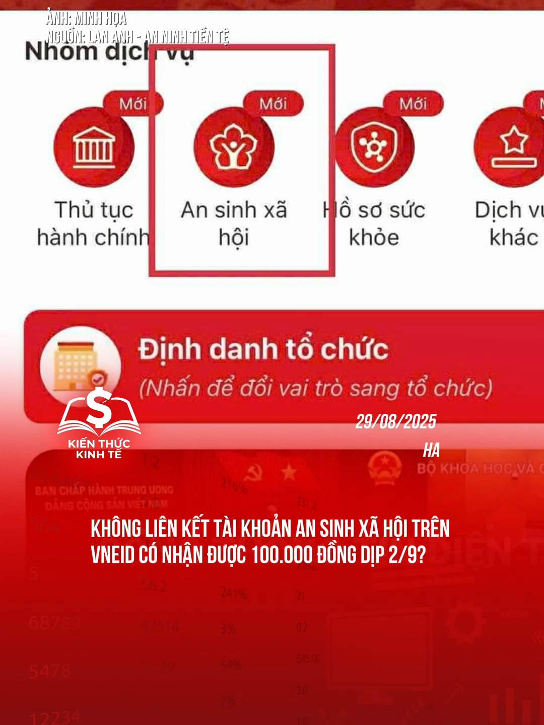 Không liên kết tài khoản an sinh xã hội trên VNeID có nhận được 100.000 đồng dịp 2/9? #taichinhkinhte #tiktoknews #vneid