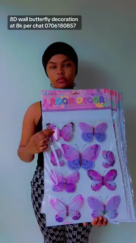 8D wall buttterfly decoration at 8k each chat #butterflystickers #butterfly #decoration #musthave #foryoupage❤️❤️ 