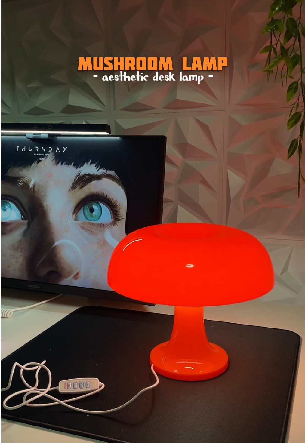 Add some cozy vibes in your room with this little mushroom lamp 🍄🌙 #desklamp #ledlamp #roomdecor #mushroomlamp #aesthetic 