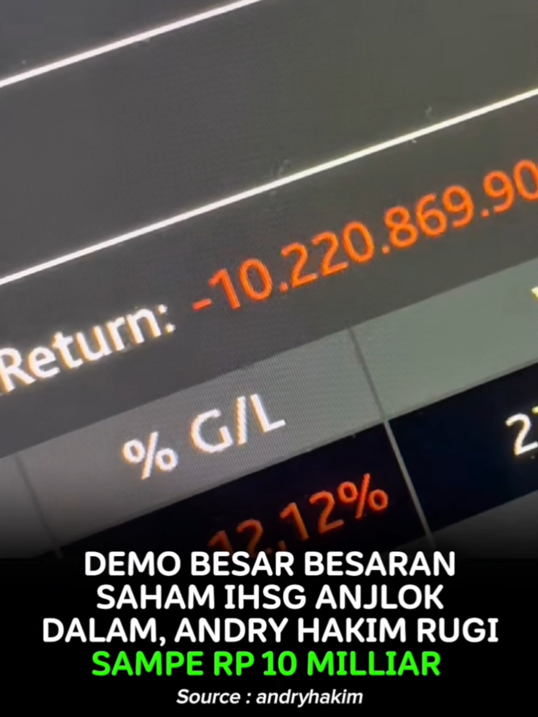 sudah pada rugi berapa para investor saham? #cryptowave #saham #cryptonews #andryhakim #stockwise 