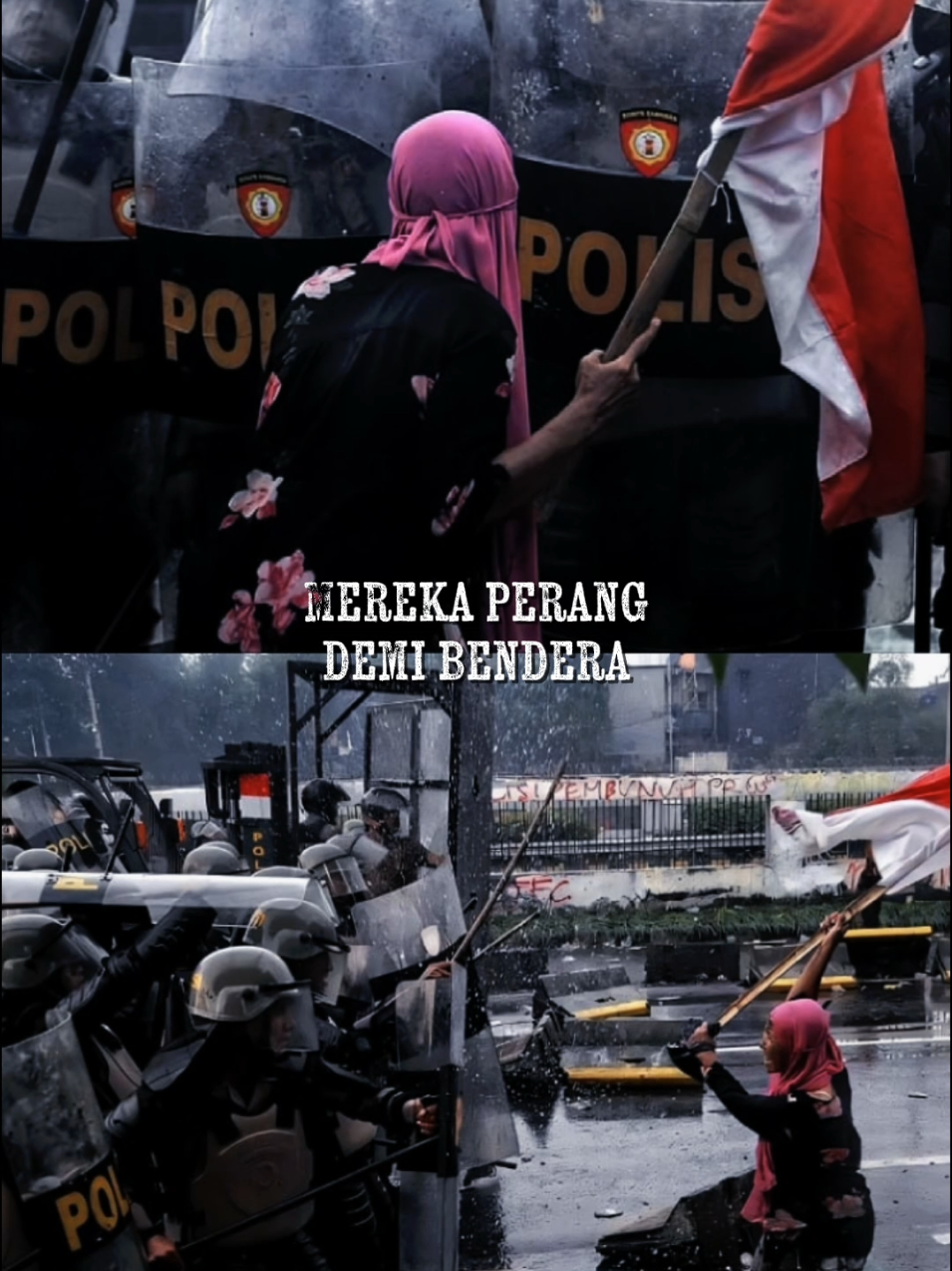 semangat ya ibu kerudung PINK.  #demo #demo2025 #demodpr 
