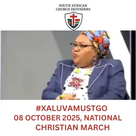 ✝️ SACD SPEAKS OUT ✝️ Thoko Mkhwanazi-Xaluva’s Push for State Control Over the Church On live television, the Chairperson of the CRL Rights Commission, Thoko Mkhwanazi-Xaluva, made the following declaration: “Now, if we're going to be asking religious leaders if you want to be held accountable, yes or no, we're not going to find solutions as they are the ones who are abusing people. Unfortunately, the NCC, which we had, took a resolution that the CRL must push in whatever way possible, even if it means going to court to force Parliament to pass legislation that's going to protect people. This circus can't go on forever.” Why This is Dangerous 1. Presumption of Guilt Mkhwanazi-Xaluva openly branded religious leaders as abusers. Instead of dealing with individual cases of wrongdoing, she casts suspicion over all pastors and church leaders. 2. Threat to Democracy She declared that the CRL will “push in whatever way possible, even if it means going to court to force Parliament.” This is a direct assault on our parliamentary democracy. Chapter 9 institutions were created to defend rights, not to coerce Parliament. 3. Language of Hostility Referring to the state of religion as a “circus”, she insults millions of South Africans who worship peacefully and lawfully, and she disrespects the faith community she is meant to protect. SACD’s Position We reject the blanket labeling of pastors as “abusers.” South Africa already has laws to prosecute abuse — new anti-church legislation is unnecessary and unconstitutional. We reject the attempt to use courts to force Parliament into licensing pastors or regulating churches. This undermines the Constitution and the separation of powers. Thoko Mkhwanazi-Xaluva has repeatedly shown hostility toward Christianity. Instead of protecting religious rights, she is spearheading their erosion. Our Call The South African Church Defenders (SACD) declares: Parliament must reject any CRL-driven legislation that licenses or controls the Church. Christians must unite to defend the constitutional right to worship freely. The CRL must stop vilifying the Body of Christ and return to its constitutional mandate. ✝️ For Christ. For Freedom. For the Church.